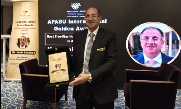 Mr. Samir Roshwan Crowned with AFASU Golden Award as Best Five-Star Hotel General Manager - TRAVELINDEX